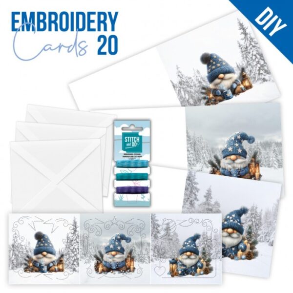 Stitch and Do Cards 20 - Berries Beauties - Gnomie Christmas STDOPP020