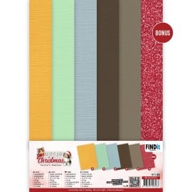 Linen Cardstock Pack - Berries Beauties - A Very Furry Christmas - A4  BB-A4-10021