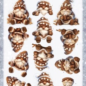 3D Cutting Sheet - Berries Beauties - Gnomie Holidays - Brown CD12378