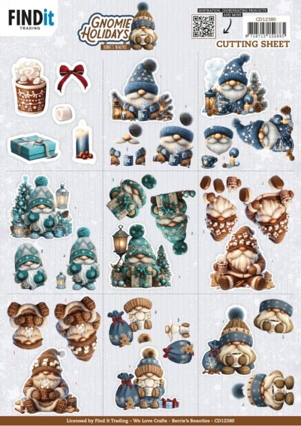 3D Cutting Sheet - Berries Beauties - Gnomie Holidays - Mini CD12380