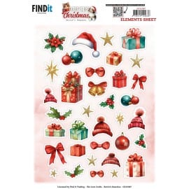 Cutting Sheet - Berries Beauties - A Very Furry Christmas - Small Elements  CD12387