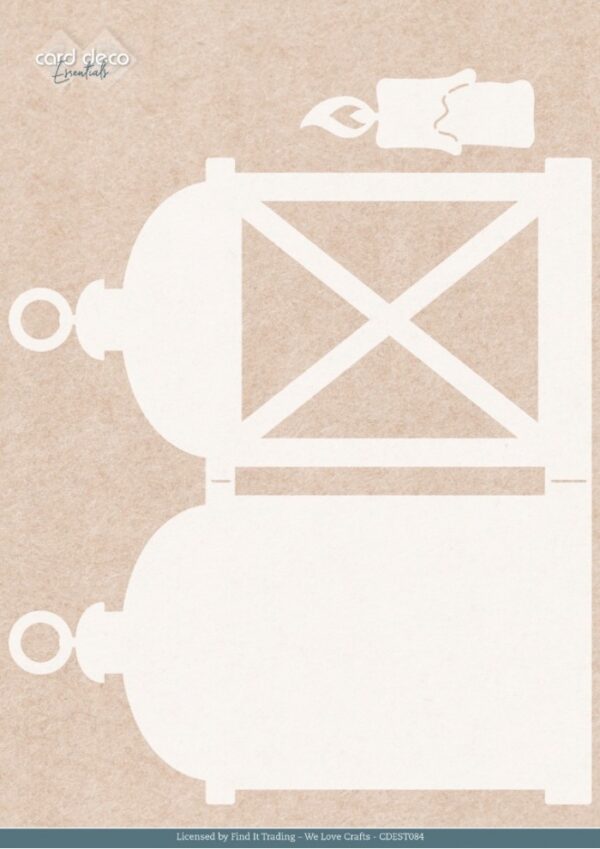 Stencil - Card Deco Essentials - Gnomie Holidays - Gnomie Lantern - A4 CDEST084
