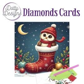 Dotty Designs Diamond Cards - Christmas Owl 1 DDDC1198