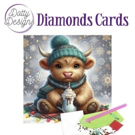 Dotty Designs Diamond Cards - Christmas Cow 1 DDDC1199