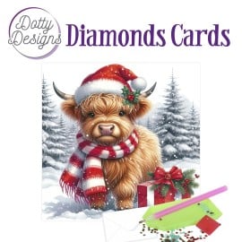 Dotty Designs Diamond Cards - Christmas Cow 2 DDDC1200