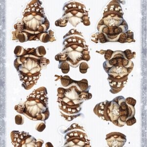 3D Pushout Sheet - Berries Beauties - Gnomie Holidays - Brown SB11051
