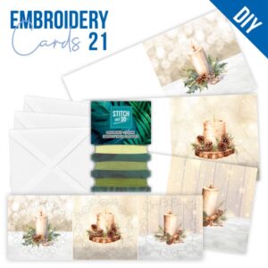 Stitch and Do Cards 21 - Berries Beauties - Christmas Candles STDOPP021