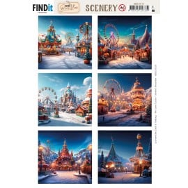 Scenery Push out - Berries Beauties - Winter Fairground - SquareBBSC10119