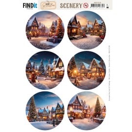 Scenery Push out - Berries Beauties - Magical Winter Village - Round BBSC10120