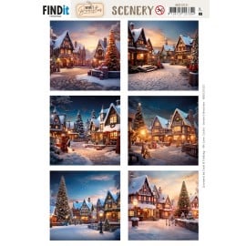 Scenery Push out - Berries Beauties - Magical Winter Village - Square BBSC10121