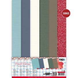 Linen Cardstock Pack - Berries Beauties - Frosted Florals - A4 BB-A4-10022