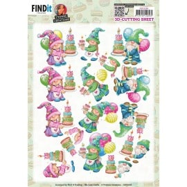 3D Cutting Sheets - Yvonne Creations - Gnome Cake CD12245
