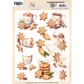 3D Cutting Sheet - Berries Beauties - Cosy WInter - Cosy Cookies CD12395