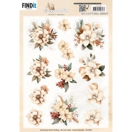 3D Cutting Sheet - Berries Beauties - Cosy WInter - Cosy Flowers CD12396