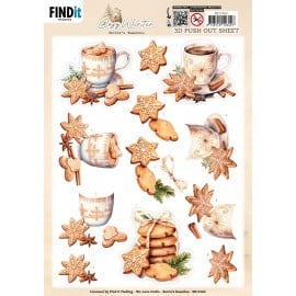 3D Pushout Sheet - Berries Beauties - Cosy WInter - Cosy Cookies SB11062