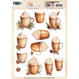 3D Pushout Sheet - Berries Beauties - Cosy WInter - Cosy Drinks SB11064