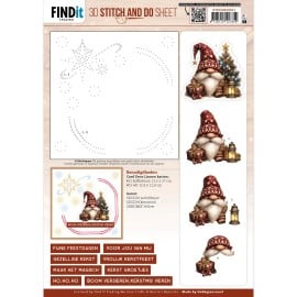 3D Stitch and Do Sheet - Berries Beauties - Gnomie Holidays 1STDOHS10011