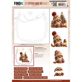 3D Stitch and Do Sheet - Berries Beauties - Gnomie Holidays 2 STDOHS10012
