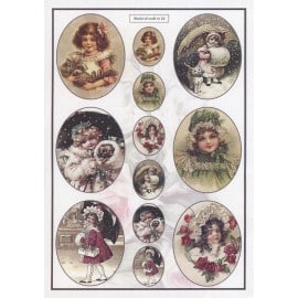 Cutting Sheet - WOC - nr 16 - Vintage Winter Kids WOC10016