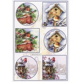 Cutting Sheet - WOC - nr 19 - Winter Robins WOC10019