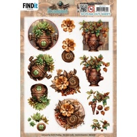 3D Pushout Sheet - Berries Beauties - Steampunk - Plants  SB11070