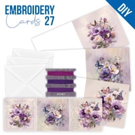 Stitch and Do Cards 27 - Berries Beauties - Purple FlowersSTDOPP027