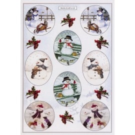 Cutting Sheet - WOC - nr 23 - Snowmen  WOC10023