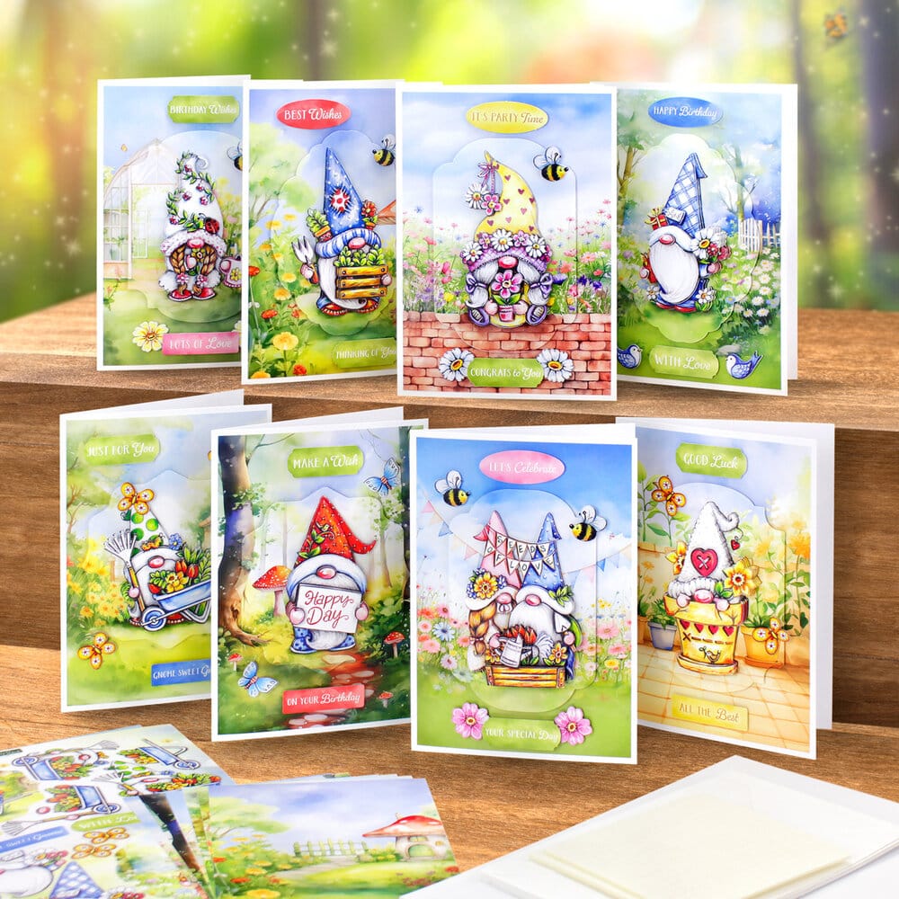Garden Gnomes Card Making Kit (17-10106TGG) uitdruk spec