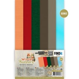 Linen Cardstock Pack - Berries Beauties - Winter Bunnies - 4K  BB-4K-10026