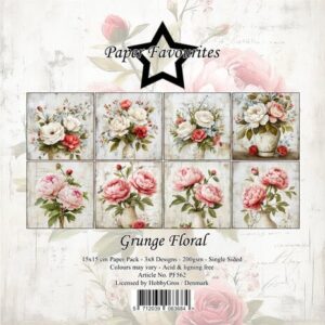 Grunge Floral 6x6 Inch Paper Pad (PF562)
