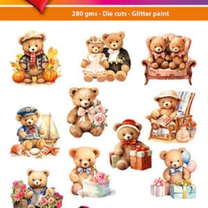 Easy 3D design pakket Vintage Teddy Bears HC14141