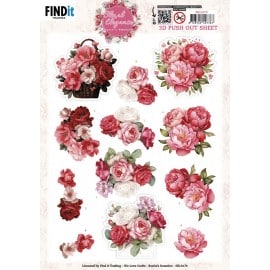 3D Pushout Sheet - Berries Beauties - Floral Elegance - Peony Delight SB11079