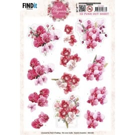 3D Pushout Sheet - Berries Beauties - Floral Elegance - Orchid GraceSB11080