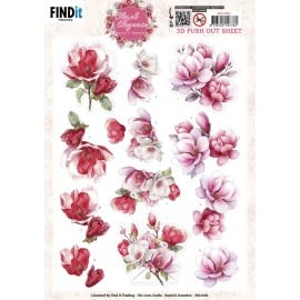 3D Pushout Sheet - Berries Beauties - Floral Elegance - Magnolia Dreams SB11081