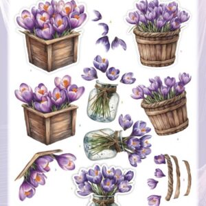 3D Pushout Sheet - Berries Beauties - First Blossoms - Crocus Charm SB11082