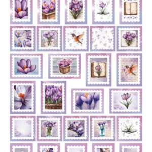 Berries Beauties - First Blossoms - Push Out Postage Stamp SB11116