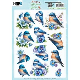3D Cutting Sheet - Berries Beauties - Whispers of Nature - Blue CD12437