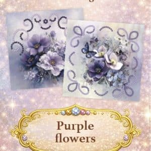 Dotty Design - Diamond Card Set - Purple Flowers & Butterflies DDCS1002