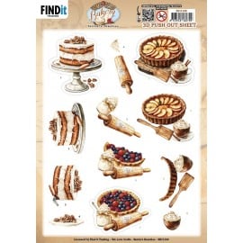 3D Pushout Sheet - Berries Beauties - Homestead Bakery - Pie Bliss  SB11108