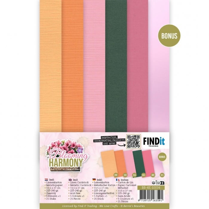 Linen Cardstock Pack - Berries Beauties - Blooming Harmony - 4K BB-4K-10034