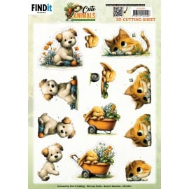 3D Cutting Sheet - Berries Beauties - Cute Animals - Garden Friends CD12451