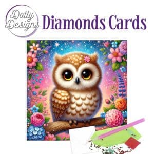Doty Designs Diamond Cards - Starlight Blossom Owl DDDC1214