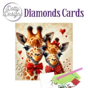 Doty Designs Diamond Cards - Sweetheart Giraffe Duo DDDC1216