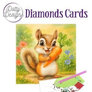 Dotty Designs Diamond Cards - Squirrel with Carrot DDDC1226