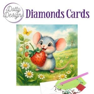 Dotty Designs Diamond Cards - Mouse with Strawberry DDDC1227