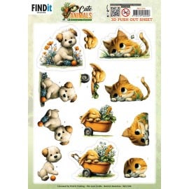 3D Pushout Sheet - Berries Beauties - Cute Animals - Garden Friends SB11106