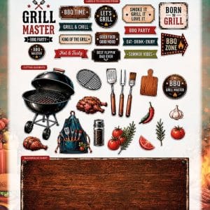 Berrie's Beauties- Build A Card - Grillmasters - Grillmaster BBBAC10001