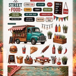 Berrie's Beauties- Build A Card - Grillmasters - Street Food BBBAC10002