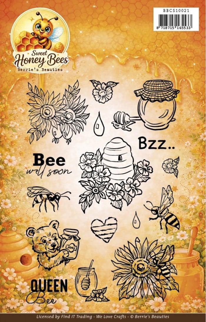 Clear Stamp- Berrie's Beauties - Sweet Honey Bees BBCS10021