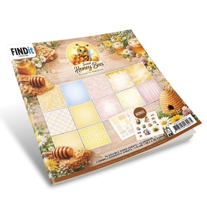 Paperpack - Berries Beauties - Sweet Honey Bees 20 x 20 cm BBPP10043